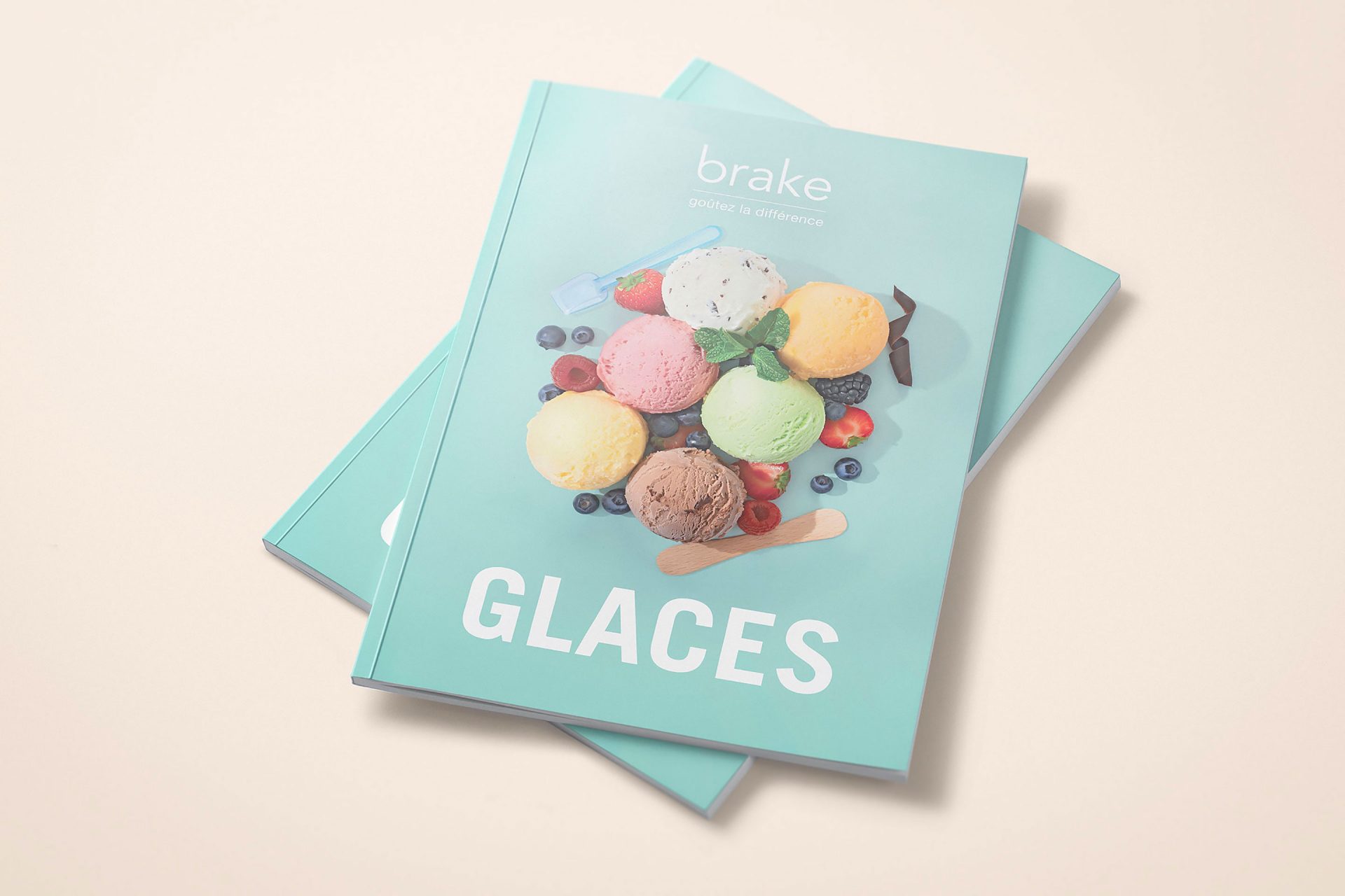 Édition / shooting pour le magazine / catalogue Glaces et Artisans de Brake