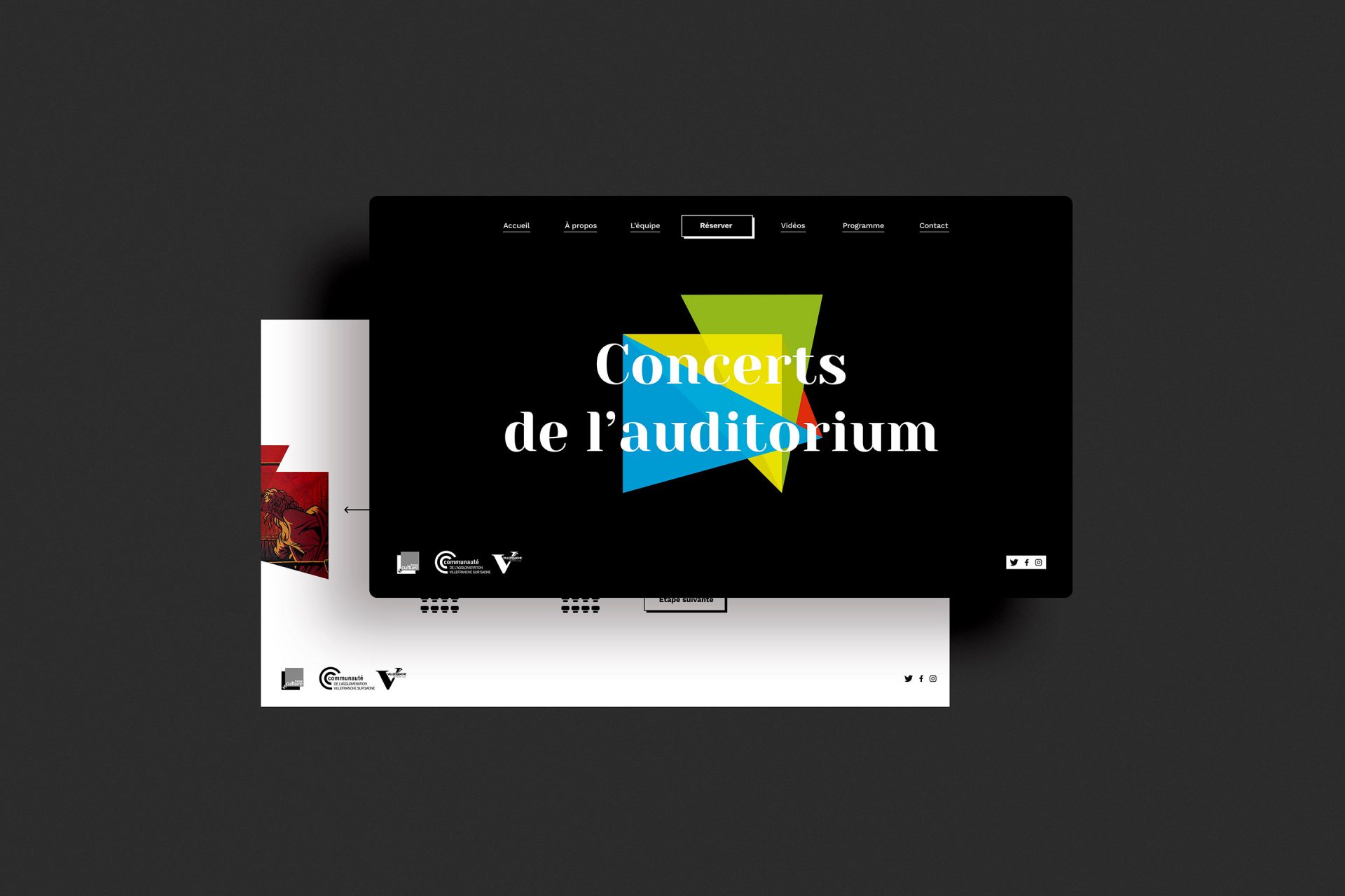 Identité / logo / papeterie / webdesign / graphisme pour la communication des concerts de l’auditorium en Rhône-Alpes