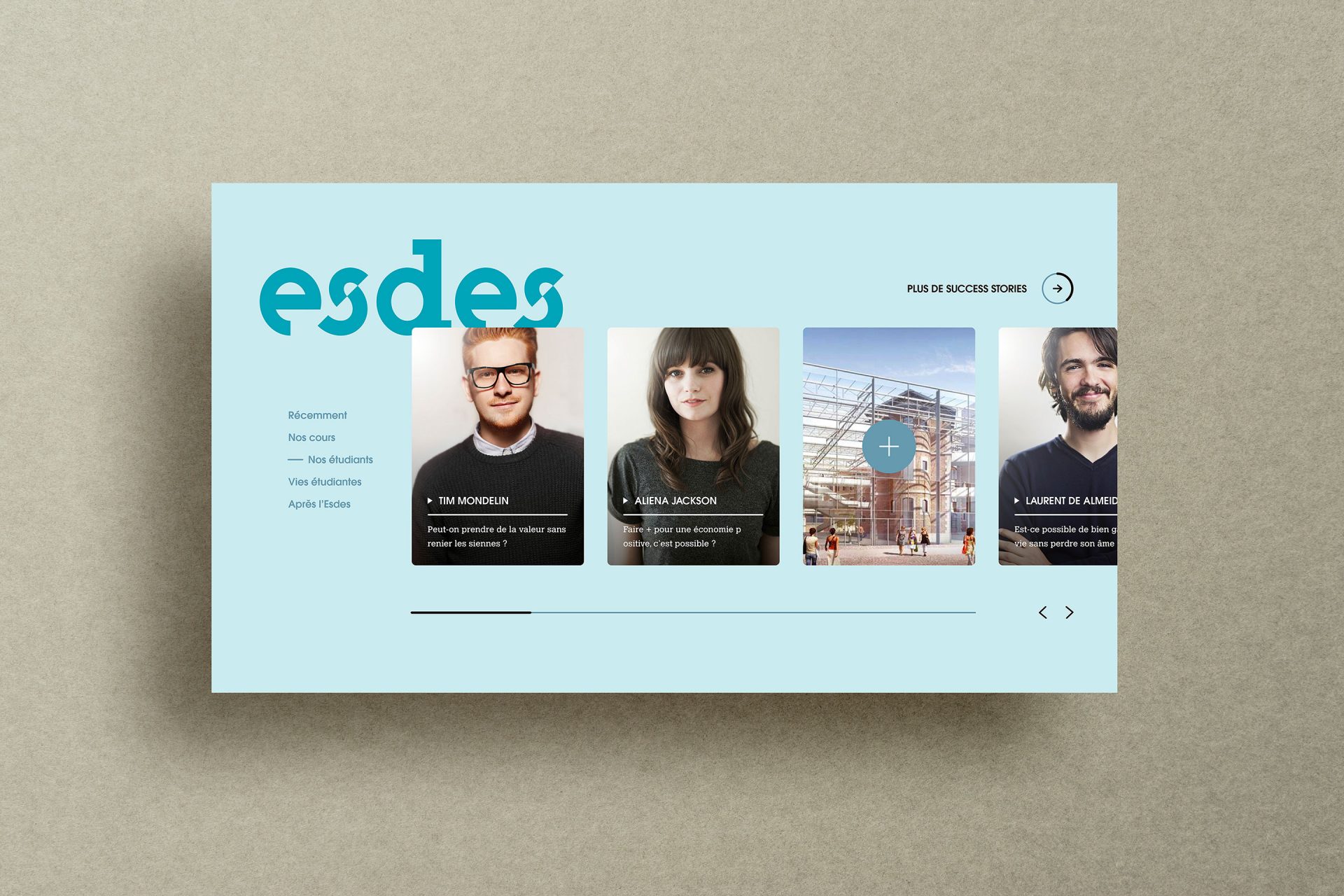 Webdesign / graphisme / logo / publicité / campagne pour Esdes à Lyon