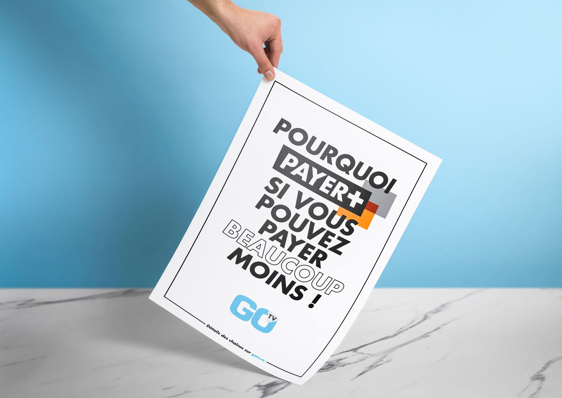 Webdesign / Publicité / campagne / graphisme pour la communication de GoTv en Nouvelle-Calédonie