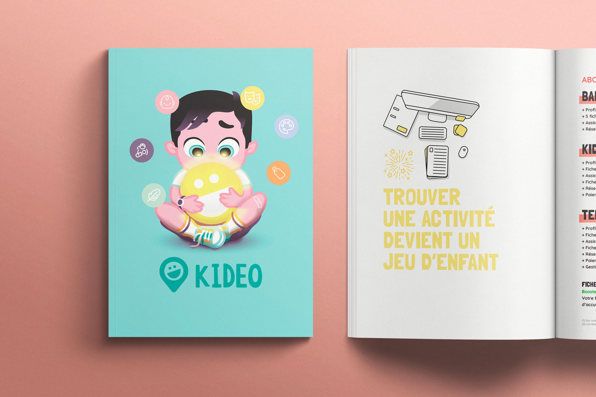 Webdesign / graphisme / édition pour le site internet Kideo en Nouvelle-Calédonie