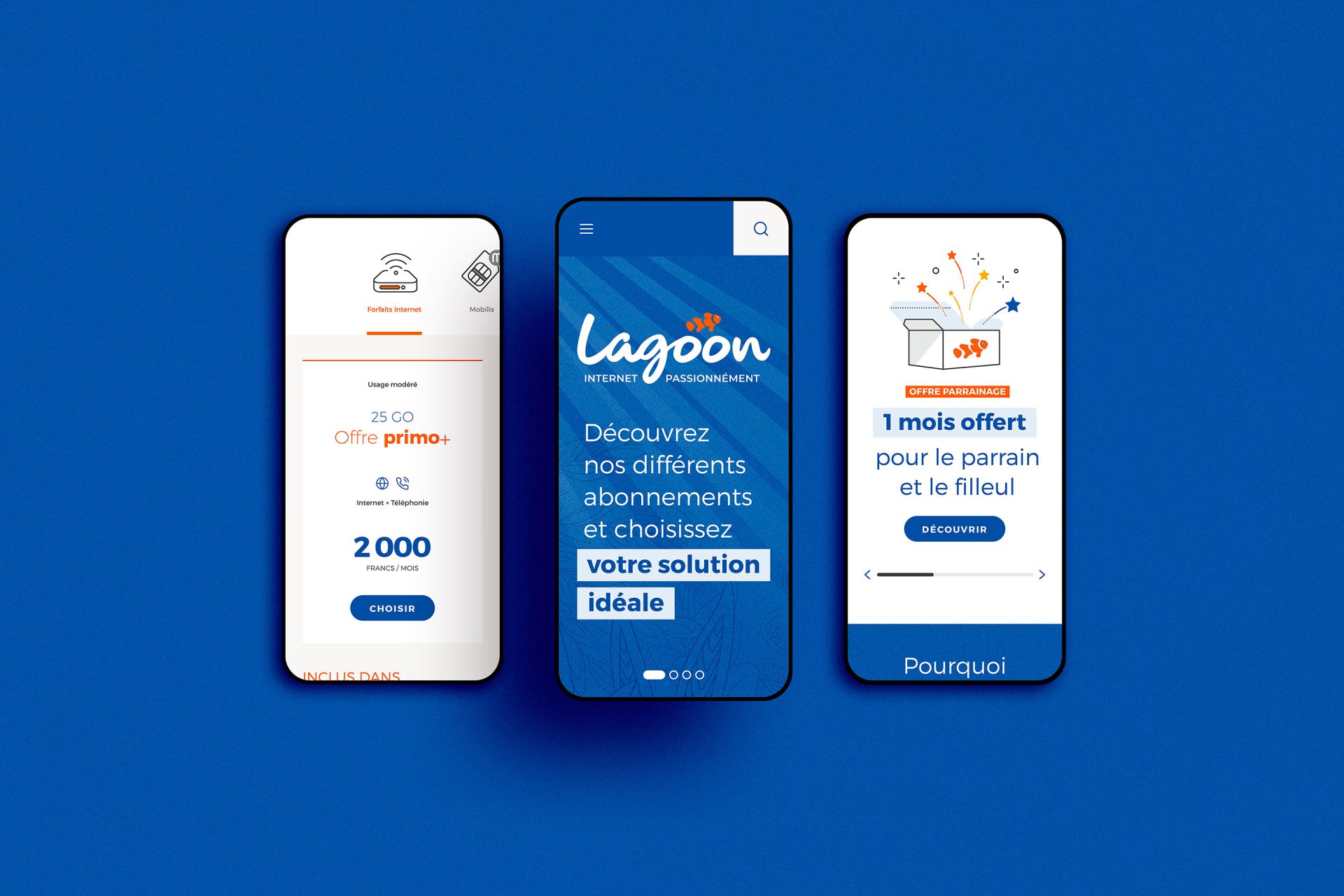 Webdesign / graphisme / logo / publicité / campagne pour Lagoon en Nouvelle-Calédonie