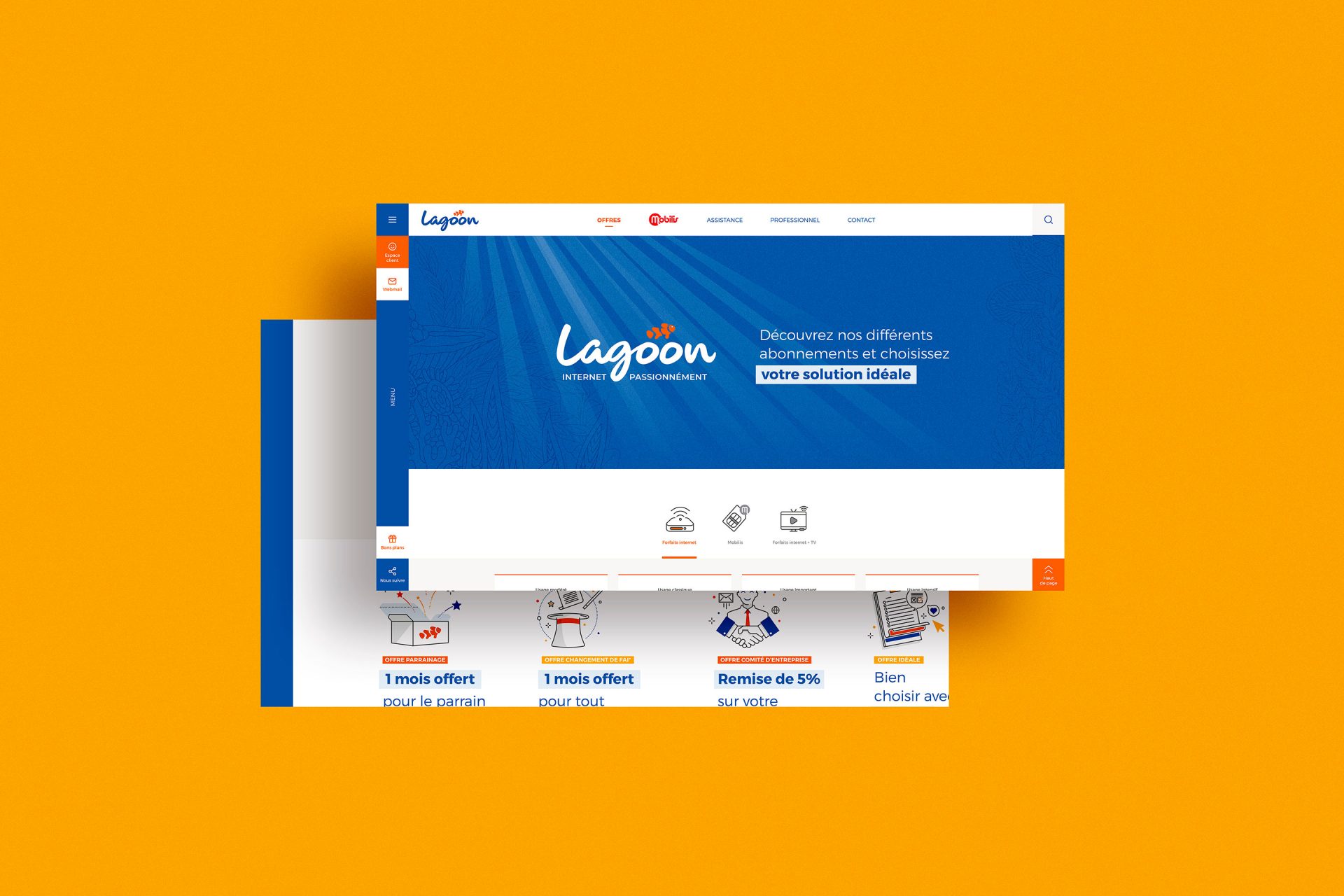 Webdesign / graphisme / logo / publicité / campagne pour Lagoon en Nouvelle-Calédonie