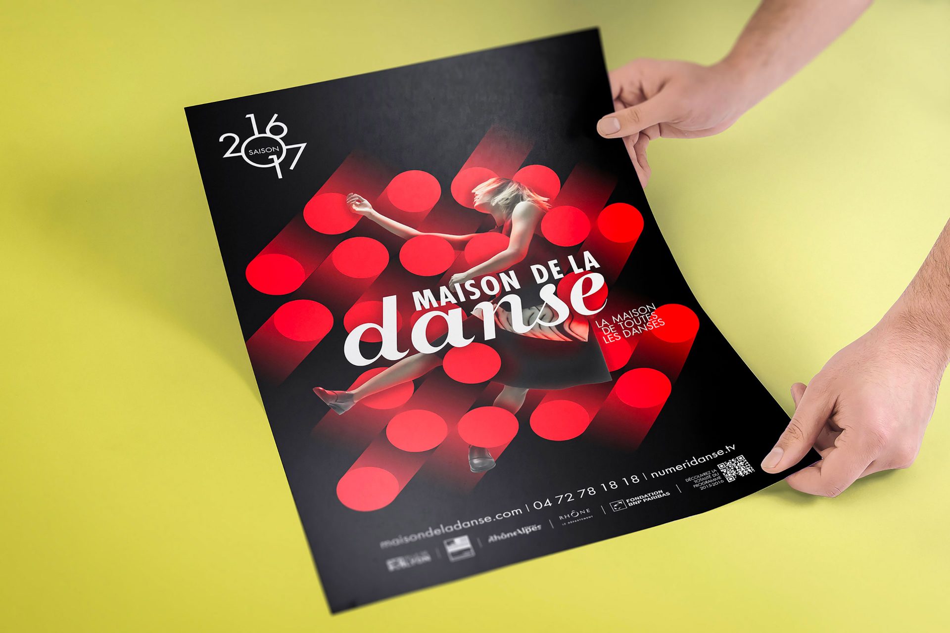 Publicité / campagne / graphisme pour la communication institutionnelle de la maison de la danse à Lyon