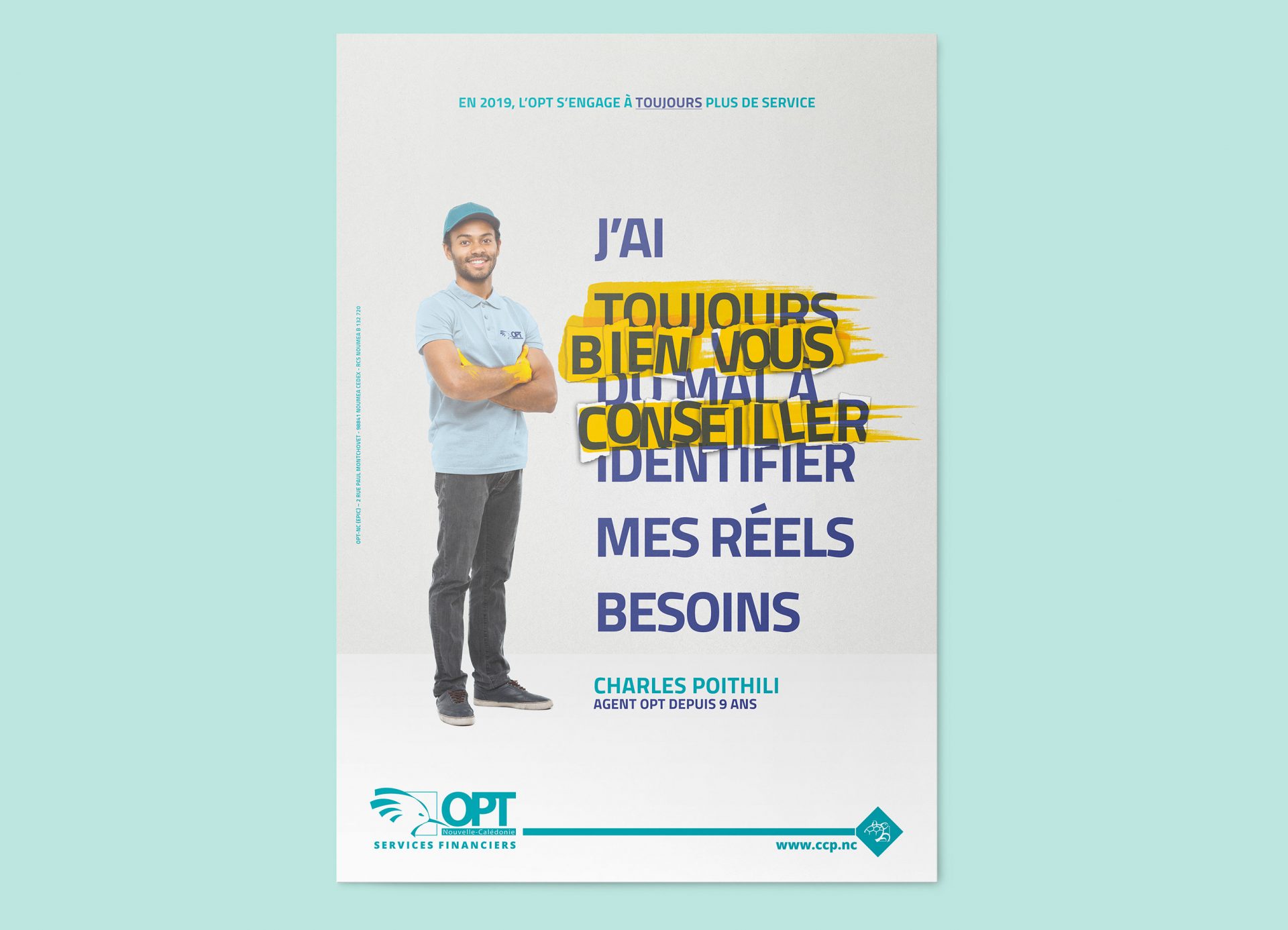 Publicité / campagne / graphisme institutionnelle l’Office des postes et télécommunications de Nouvelle-Calédonie - OPT