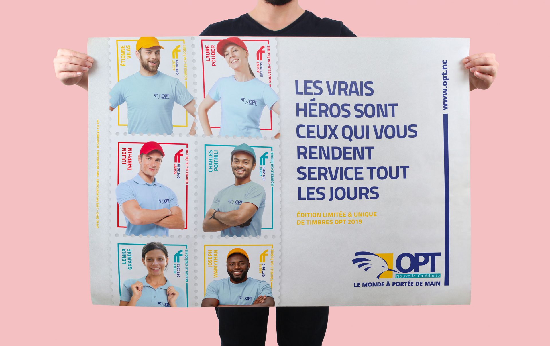 Publicité / campagne / graphisme institutionnelle l’Office des postes et télécommunications de Nouvelle-Calédonie - OPT