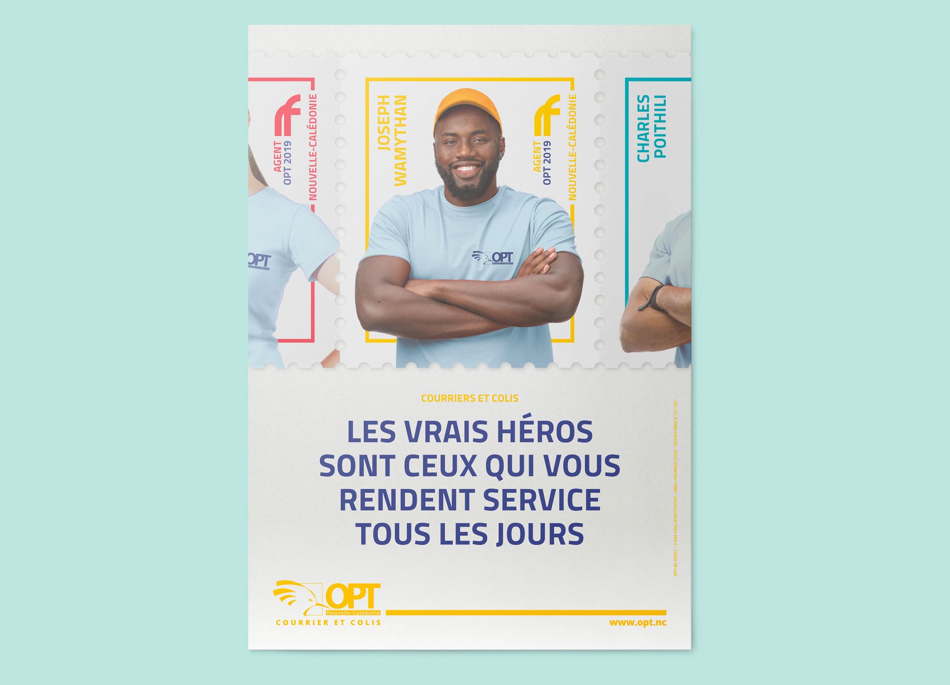 Publicité / campagne / graphisme institutionnelle l’Office des postes et télécommunications de Nouvelle-Calédonie - OPT