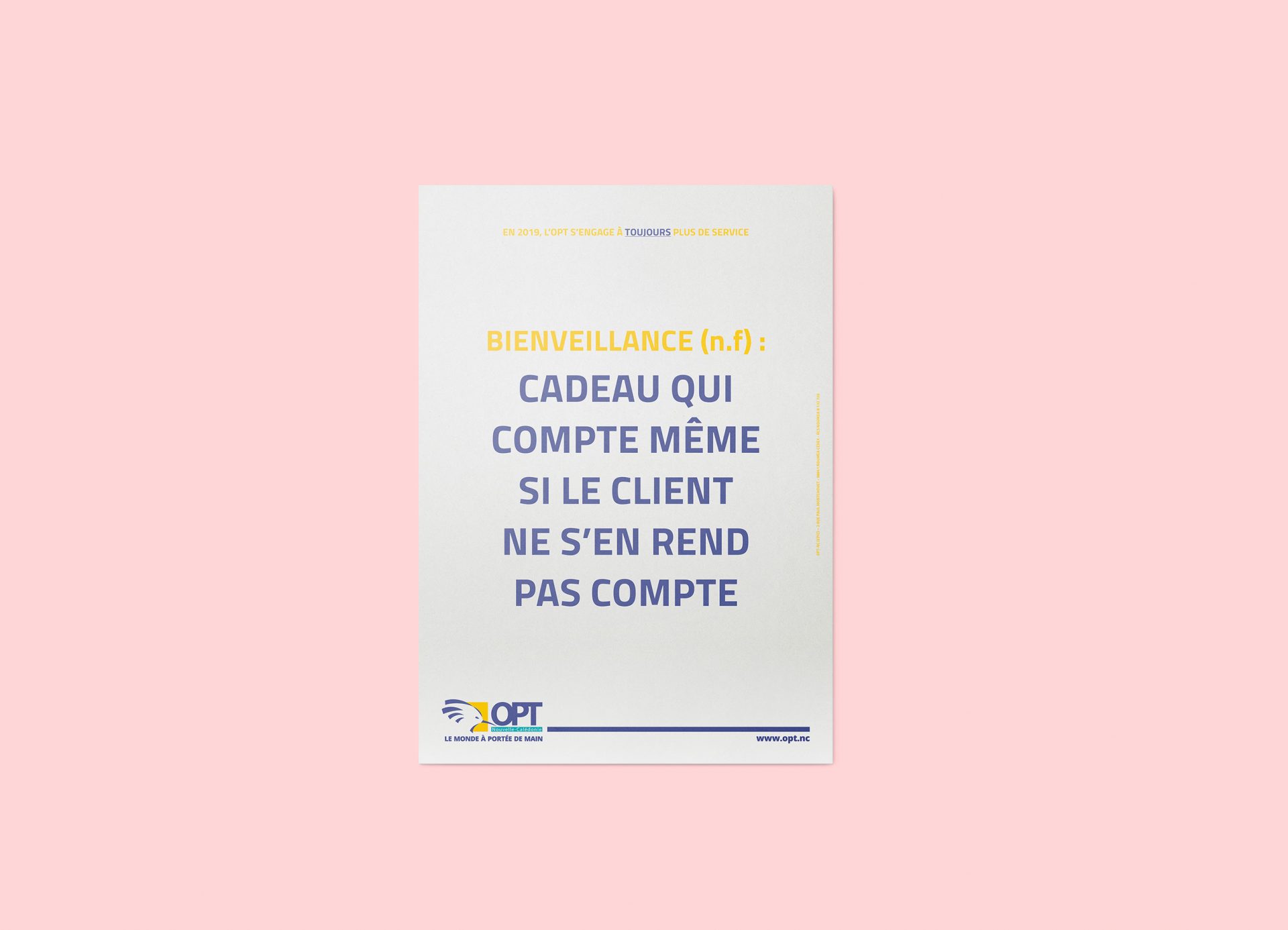 Publicité / campagne / graphisme institutionnelle l’Office des postes et télécommunications de Nouvelle-Calédonie - OPT