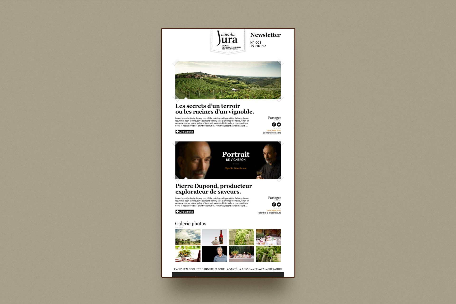 Publicité / Campagne / Identité / édition / webdesign / graphisme pour la communication des Vins du Jura