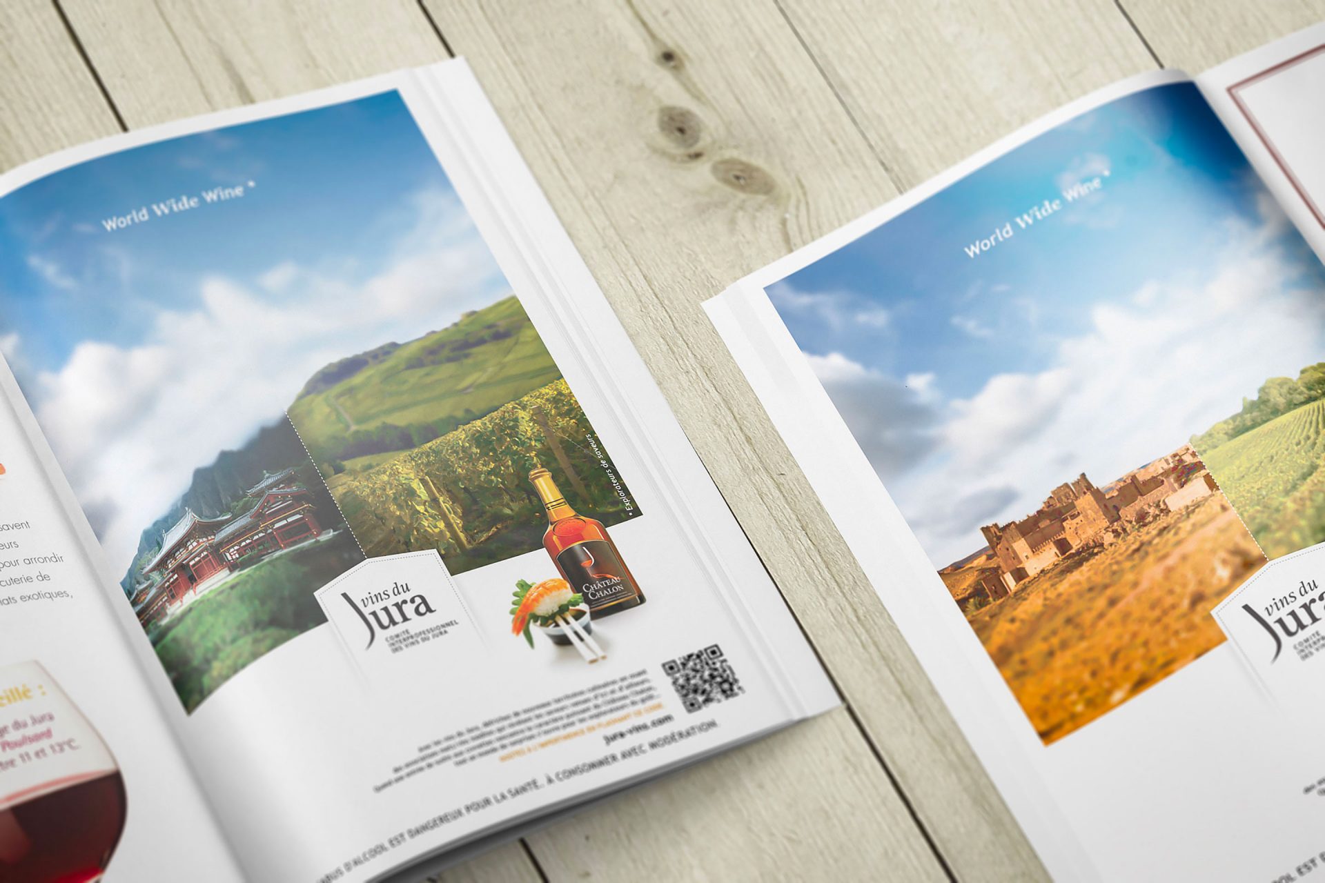 Publicité / Campagne / Identité / édition / webdesign / graphisme pour la communication des Vins du Jura