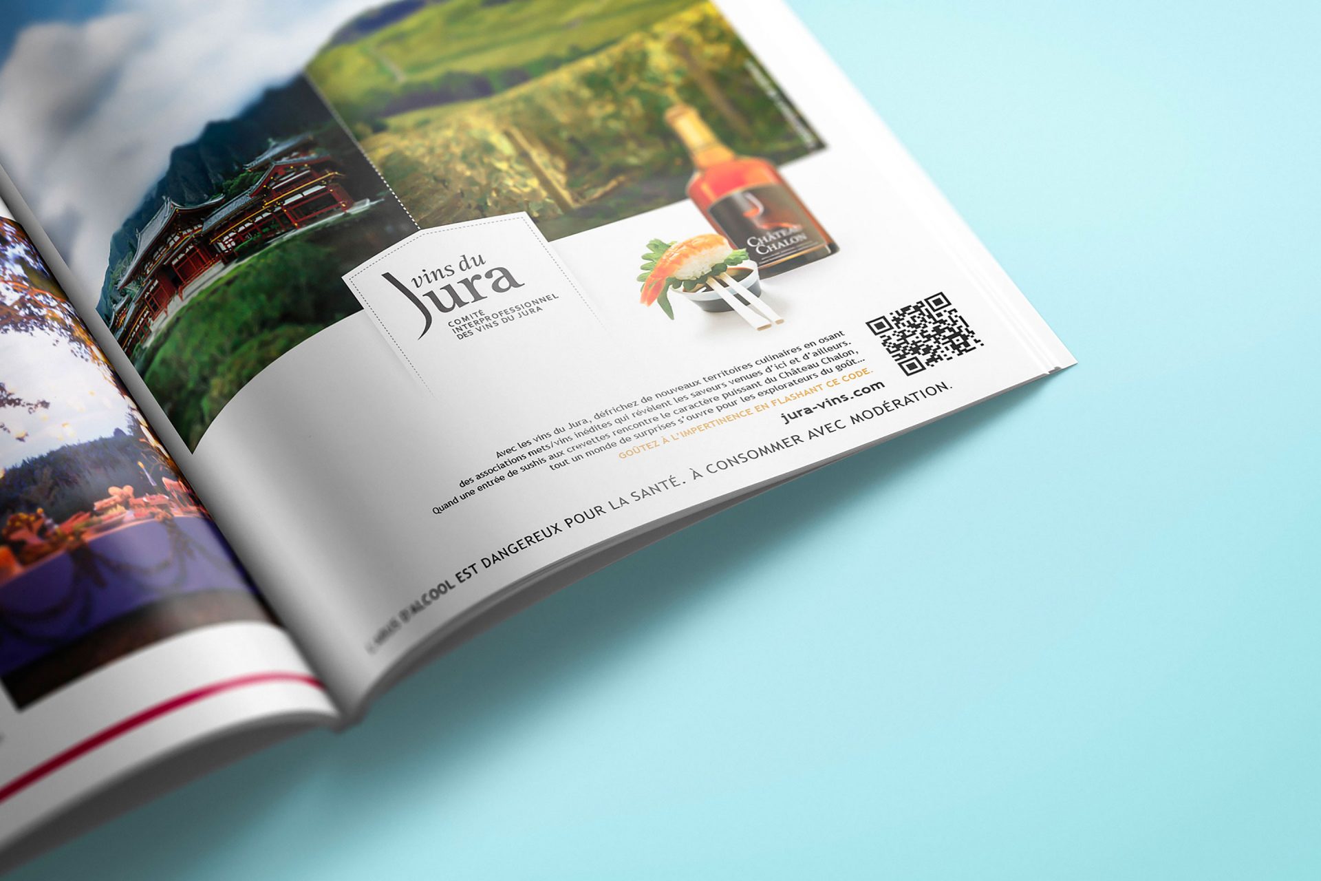 Publicité / Campagne / Identité / édition / webdesign / graphisme pour la communication des Vins du Jura