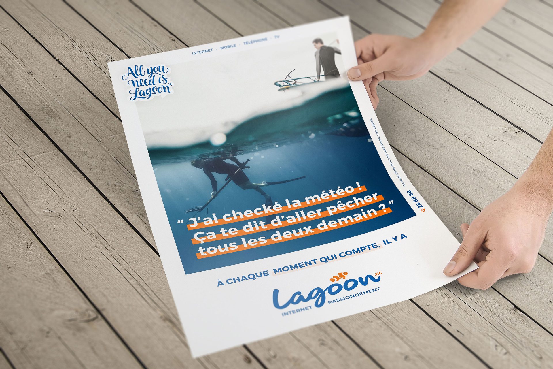 Webdesign / graphisme / logo / publicité / campagne pour Lagoon en Nouvelle-Calédonie